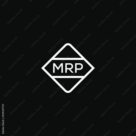 MRP 3 letter design for logo and icon.MRP monogram logo.vector illustration with black ...