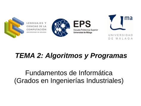 PDF TEMA 2 Algoritmos y Programas PDF file2 Índice de contenidos 1