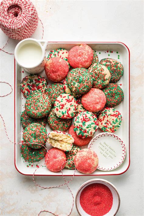 Christmas Sprinkle Sugar Cookies So Pretty Nourish And Fete