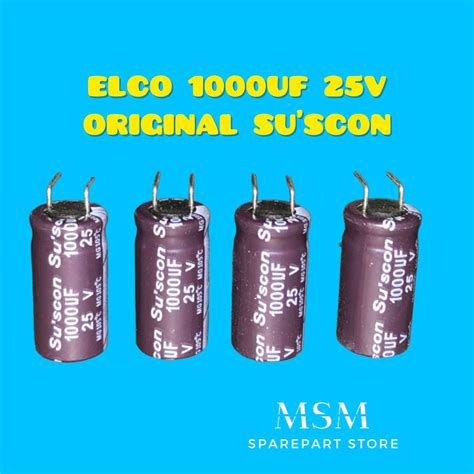 Elco 1000uf 25v Original Suscon Lazada Indonesia