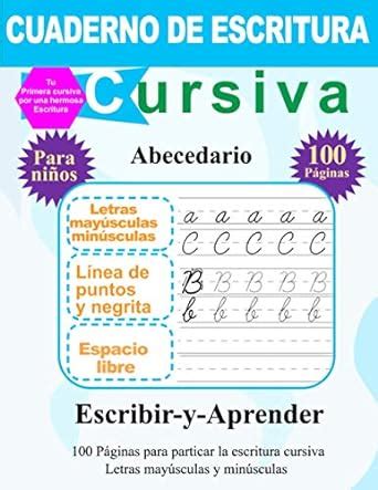 Cuaderno De Escritura Cursiva Aprender A Escribir Letras May Sculas Y