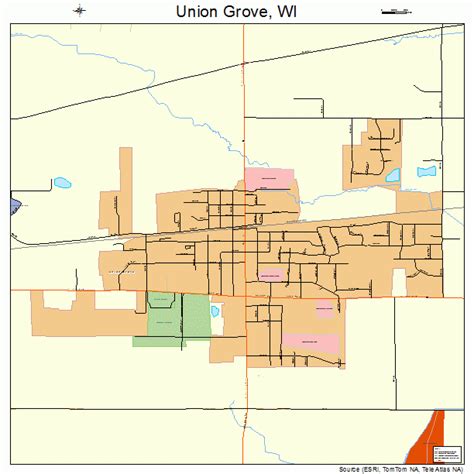 Union Grove Wisconsin Street Map 5581775