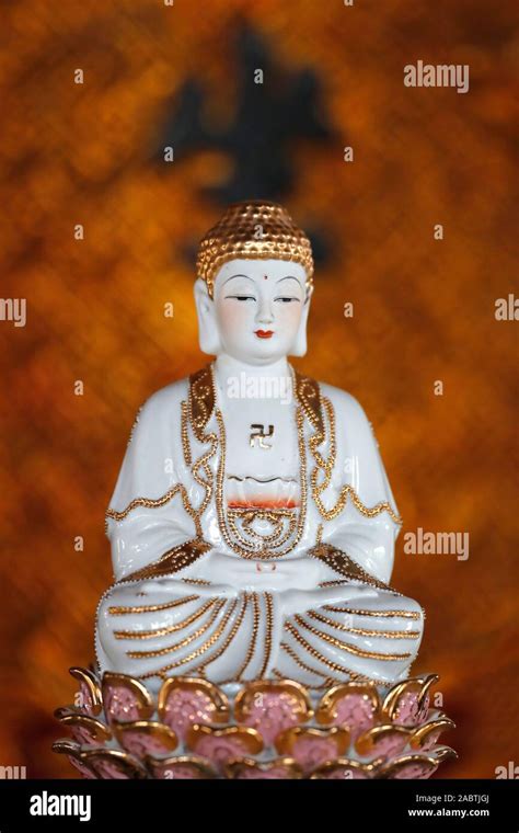 Buddha statue in buddhist pagoda. Vietnam Stock Photo - Alamy