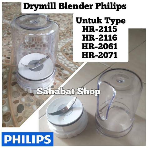 Jual Gelas Bumbu Pisau 1Set Dry Mill Blender Philips HR 2115 2116 HR