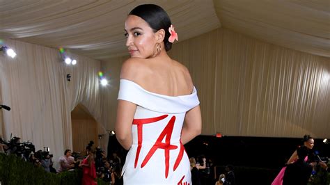 New York Democrat Alexandria Ocasio Cortez Wears ‘tax The Rich’ Dress To The Met Gala Sky News