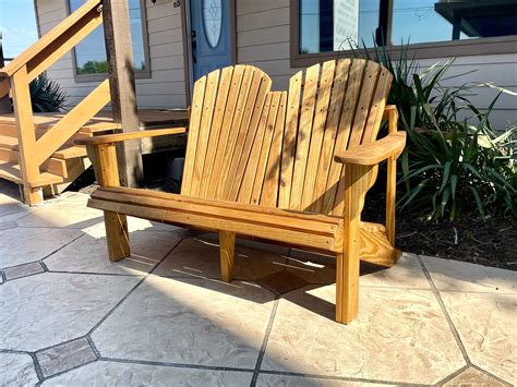 Adirondack Bench Classic Finish Texas Strong Wood Working