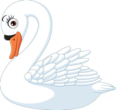 Cartoon cute swan isolated on white background 5162326 Vector Art at ...