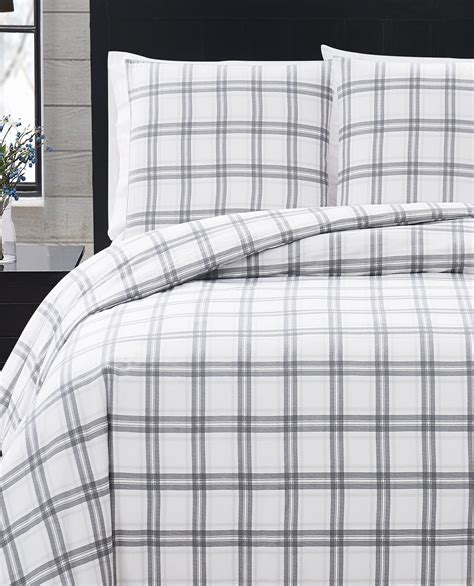 Plaid 3 Piece Flannel Comforter Set | Comforter Set | London Fog