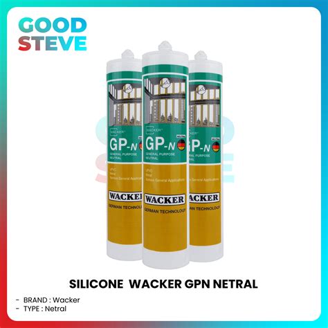 Silicone Netral Lem Kaca Sealant Gp Gpn Wacker Lazada Indonesia