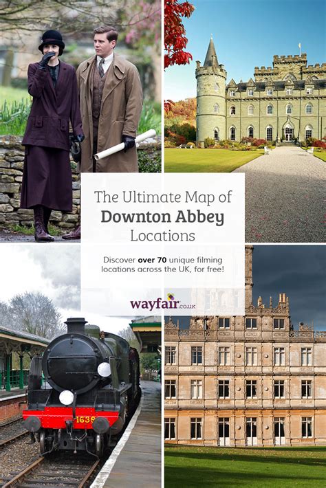 The Jane Austen Film Club: Downton Abbey Map of UK Filming Locations