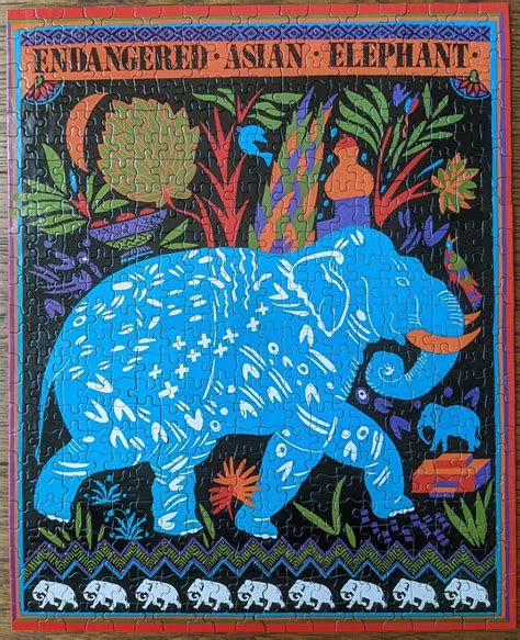 [ENTRY] Asian Elephant, Endangered Species, 500 pieces, double sided