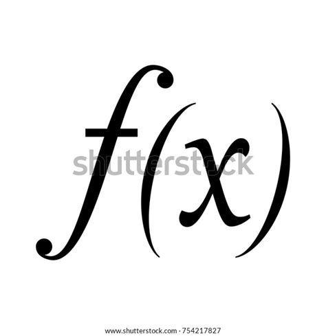 Math Symbol Function X Vector Stock Vector (Royalty Free) 754217827