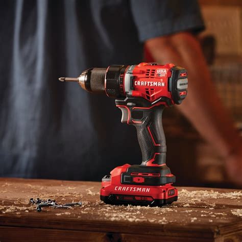 CRAFTSMAN V20 20-volt 1/2-in Keyless Brushless Cordless Drill (2 ...