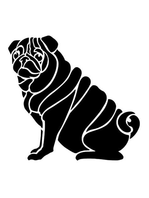 Free Printable Pug Stencils And Templates