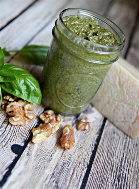 Walnut Basil Pesto Recipe The Cottage Mama