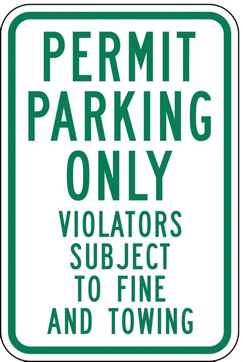 In X In Nominal Sign Size Aluminum Parking Sign Ztr Rp