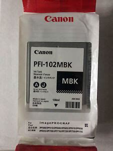 Pfi Mbk B Aa Matte Black Cartridge Canon Plotter Ink Ebay