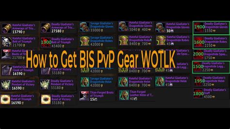 Best Way To Get Bis Pvp Gear Wotlk Youtube