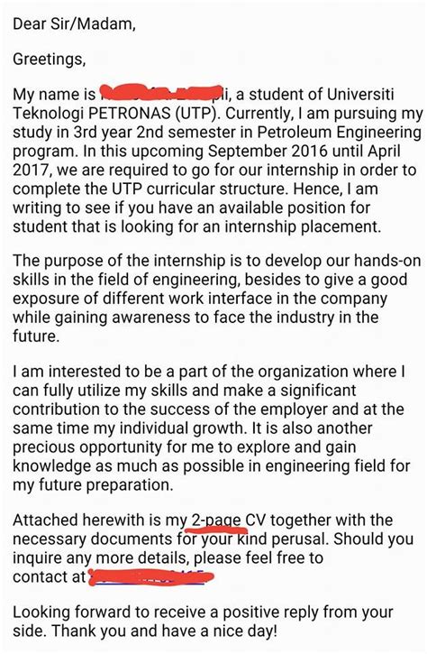 Contoh Cover Letter Terbaik Untuk Internship Galeri Sampul Hot Sex Picture