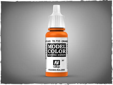 Vallejo Model Color Acrylic Paint 70 733 Fluorescent Orange DeepCut