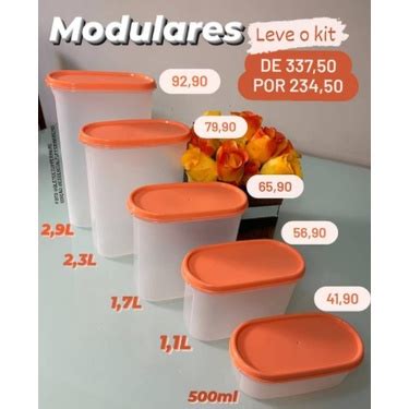 Kit Modulares Oval TUPPERWARE Shopee Brasil