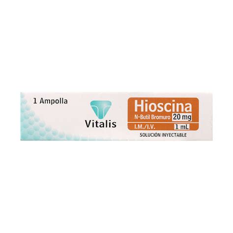 Hioscina Mg Ml Vitalis Caja X Ampolla