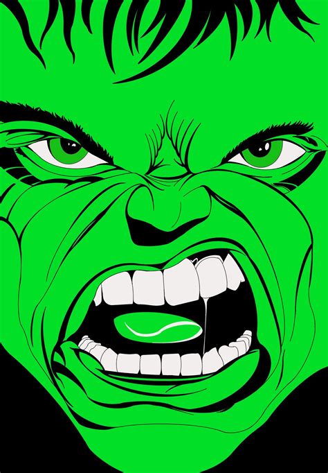 Hulk Angry Face Drawing