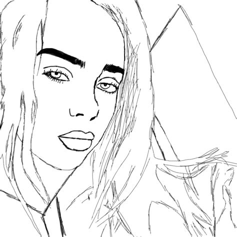 Coloring Pages Billie Eilish Print Out Talented Singer