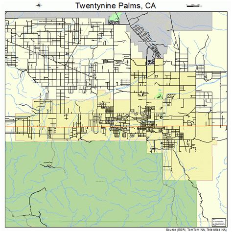 Twentynine Palms California Street Map 0680994