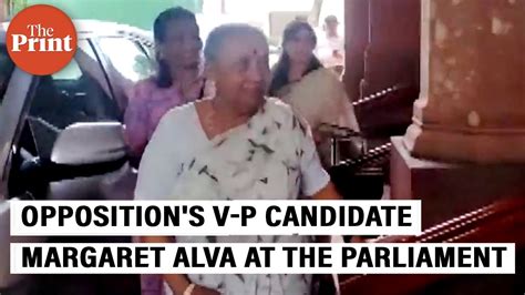 Oppositions Vice Presidential Candidate Margaret Alva Arrives At The