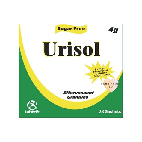 Urisol Effervescent Granules Lemon Flavour 4g X 28 Sachets Urinary Alkalinizer Same As