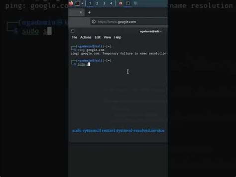 Temporary Failure In Name Resolution Kali Linux YouTube
