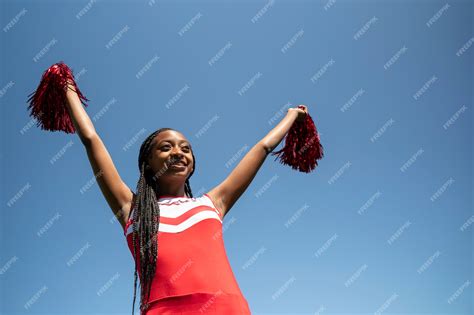 Free Photo Medium Shot Happy Cheerleader