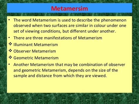 7 Metamerism