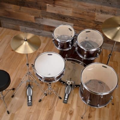 Mapex Tornado 3 Fusion 5 Piece Drum Kit Burgundy Red With Reverb UK