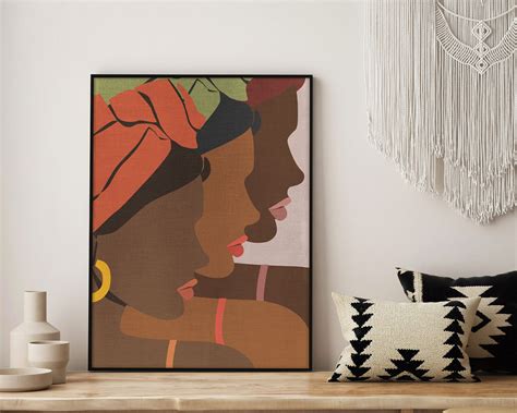 African Woman Art African Wall Art Female Empowerment Etsy