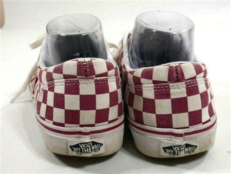 Vans Classic Red White Checkerboard Lace Up Canvas Sn Gem