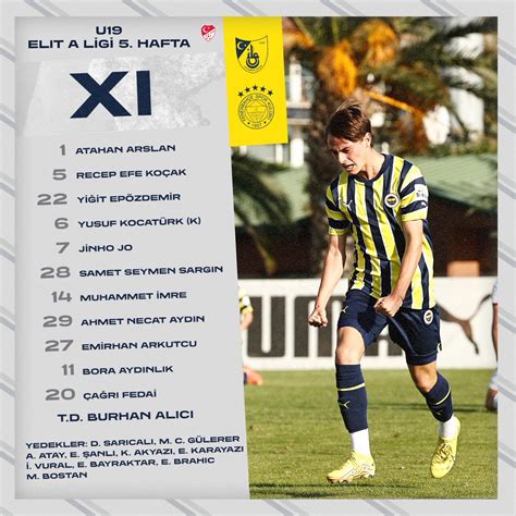 Fenerbahçe Futbol Akademi on Twitter İlk 11imiz 13 00