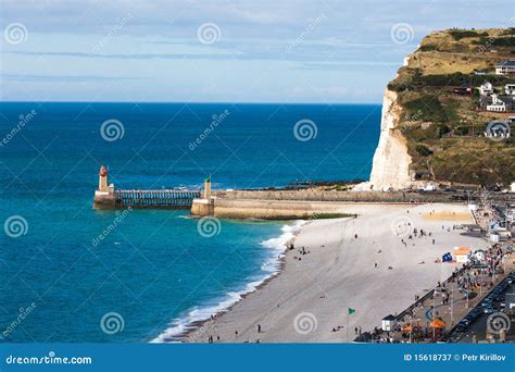 Beach of Fecamp, France stock image. Image of edge, etretat - 15618737