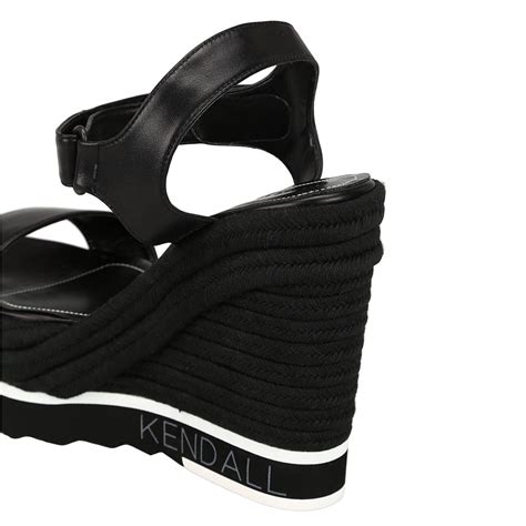 Kendall Kylie Outlet Wedge Shoes For Women Black Kendall Kylie