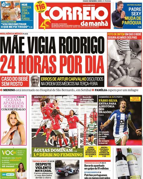 Capa Correio Da Manh Outubro Capasjornais Pt