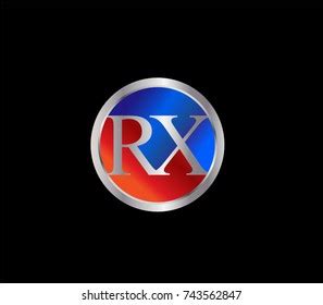 Dx Letter Logo Design Circle Blue Stock Vector Royalty Free