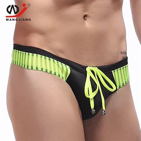 WJ Sexy Mannelijke Thong Badmode Gay Heren Ondergoed Trunks Mens Badpak