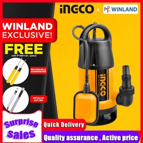 INGCO By Winland Vortex Sewage Submersible Pump For Dirty Water 750W 1