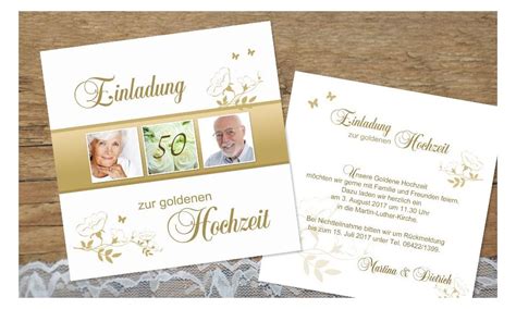 Einladung Goldhochzeit Gold Kostenloser Gestaltungsservice