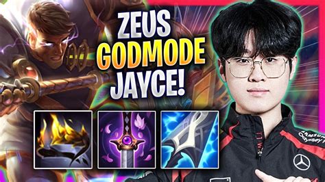 ZEUS LITERALLY GOD MODE WITH JAYCE T1 Zeus Plays Jayce TOP Vs Gragas