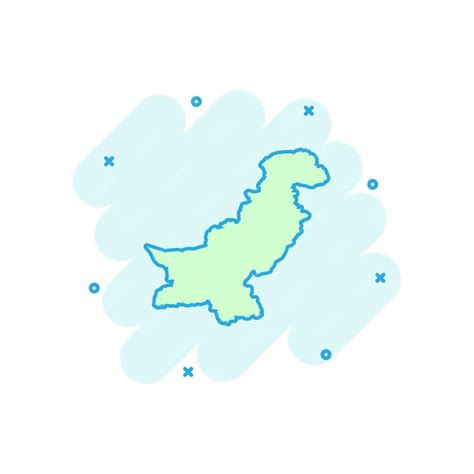 Premium Vector Vector Cartoon Pakistan Map Icon In Comic Style