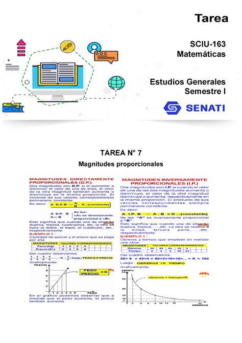 Unidad 07 TAREA N 7 Magnitudes Proporcionales SCIU 1 6 3