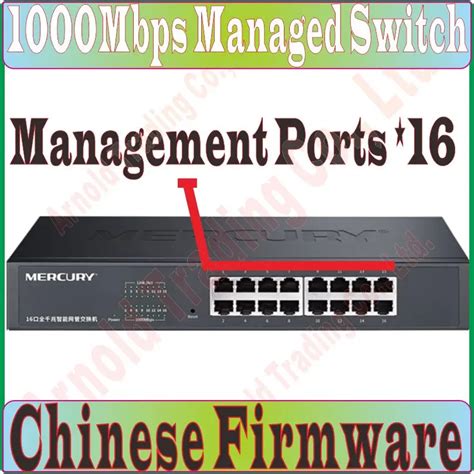 Queixo Firmware 16 Portas 1000 M Gigabit Ethernet Switch Gerenciado