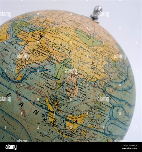 Close Up Of Old Fashioned Globe Stock Photo Alamy